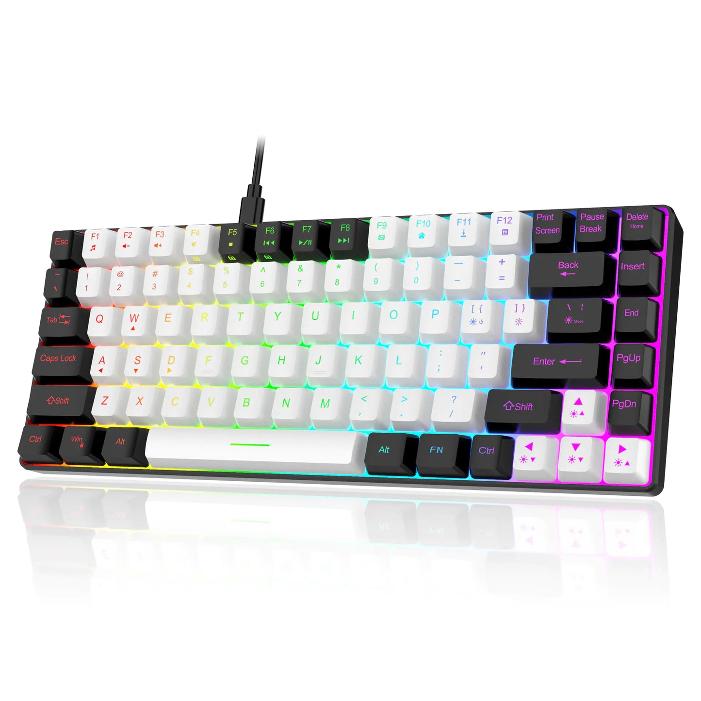Obsidian Frost – 84-Key RGB Gaming Keyboard - LitxGaming
