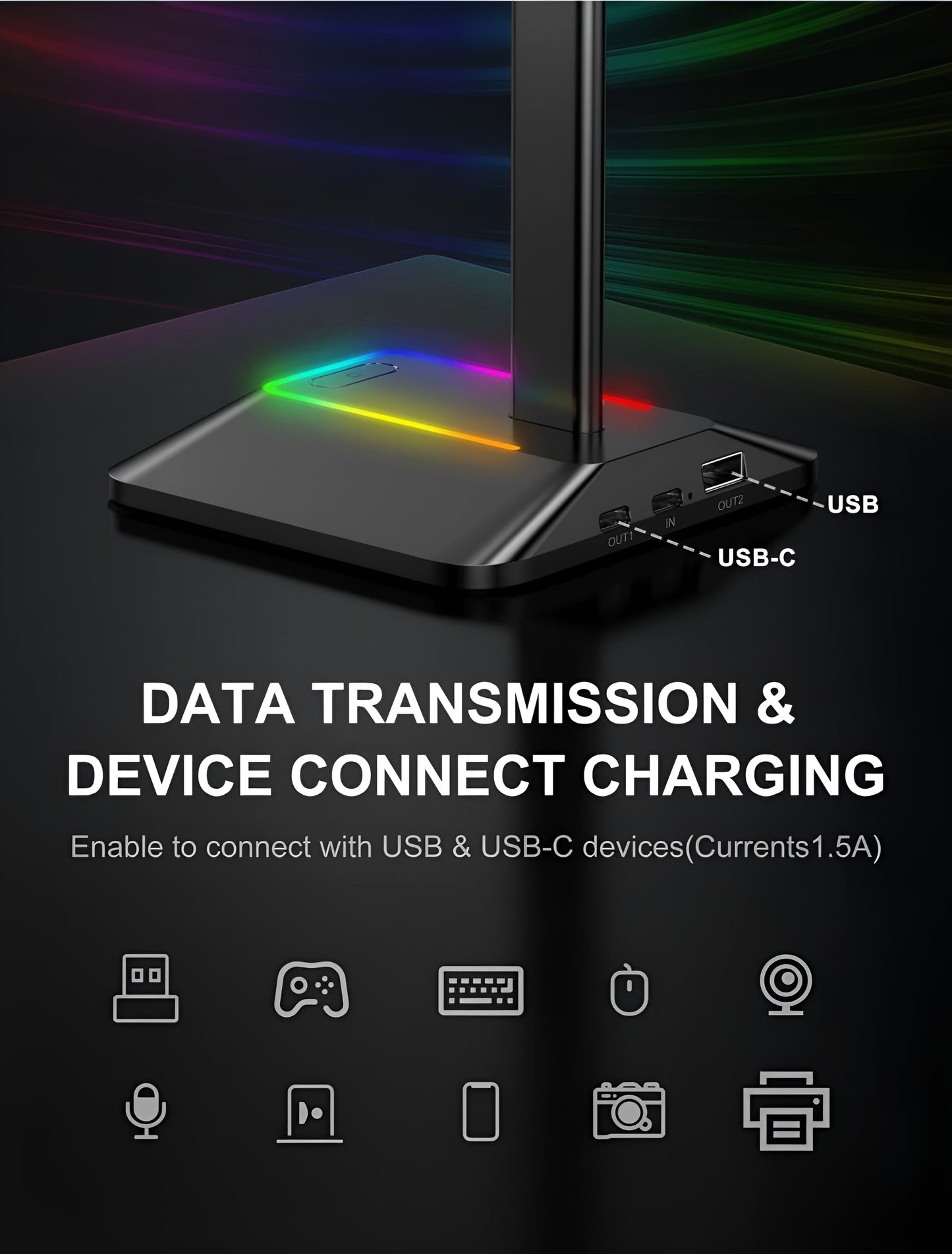 EchoxEclipse Headphone Stand - LitxGaming