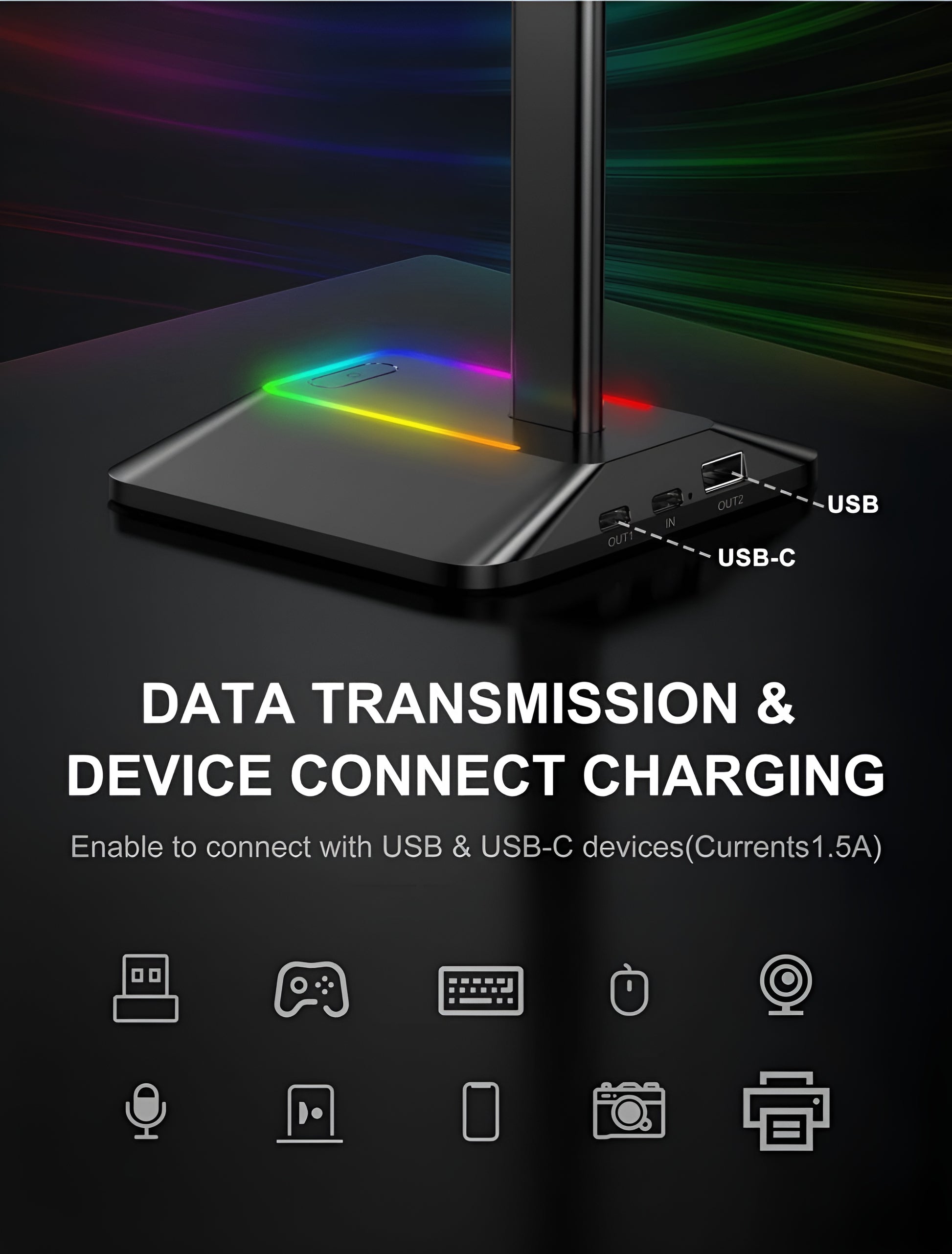 EchoxEclipse Headphone Stand - LitxGaming