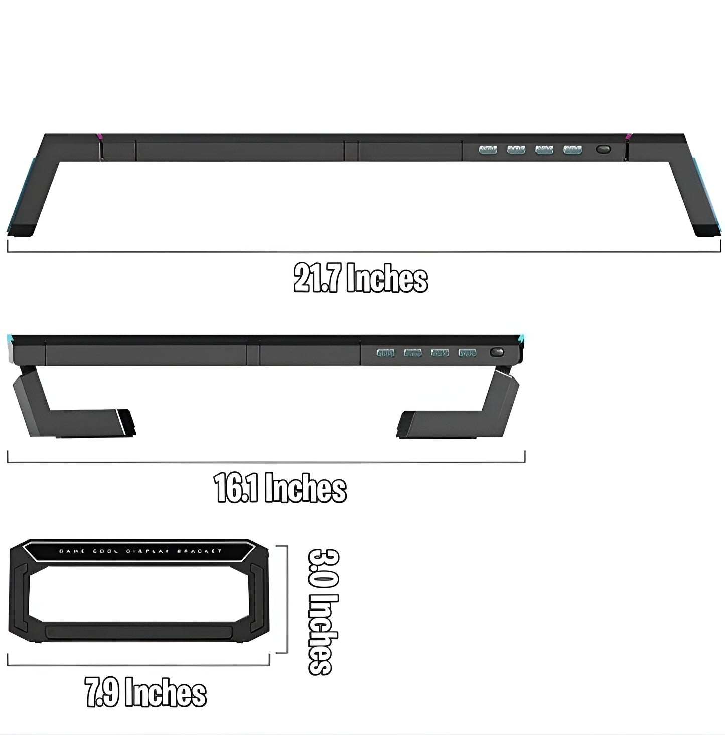 LitxHub RGB Monitor Stand - LitxGaming