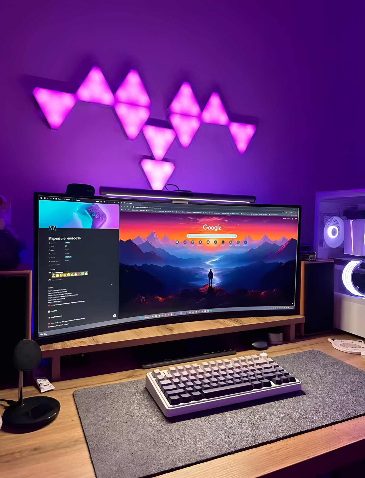 GlowxLink – RGB Wall Lights (10-Piece) - LitxGaming