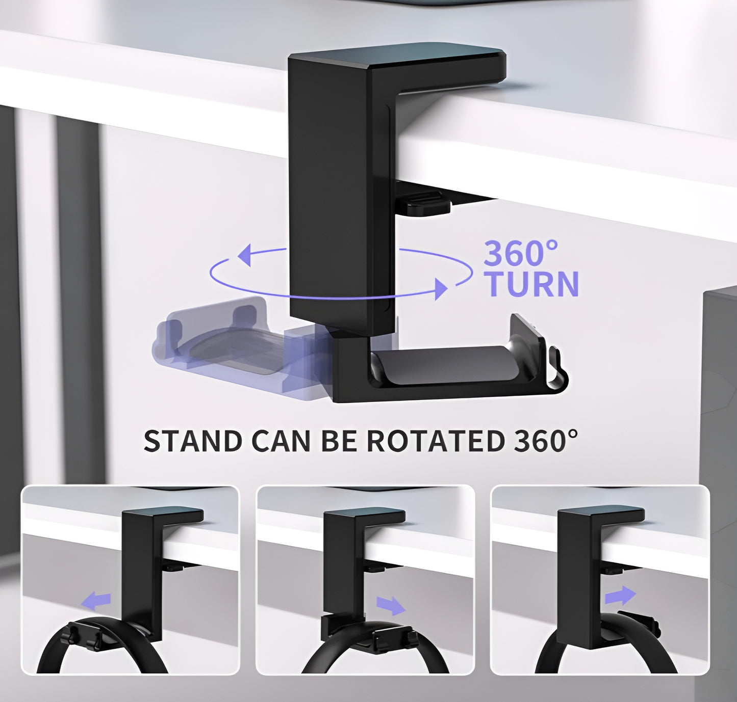 HangxPort – Dual Function Headset Clamp - LitxGaming