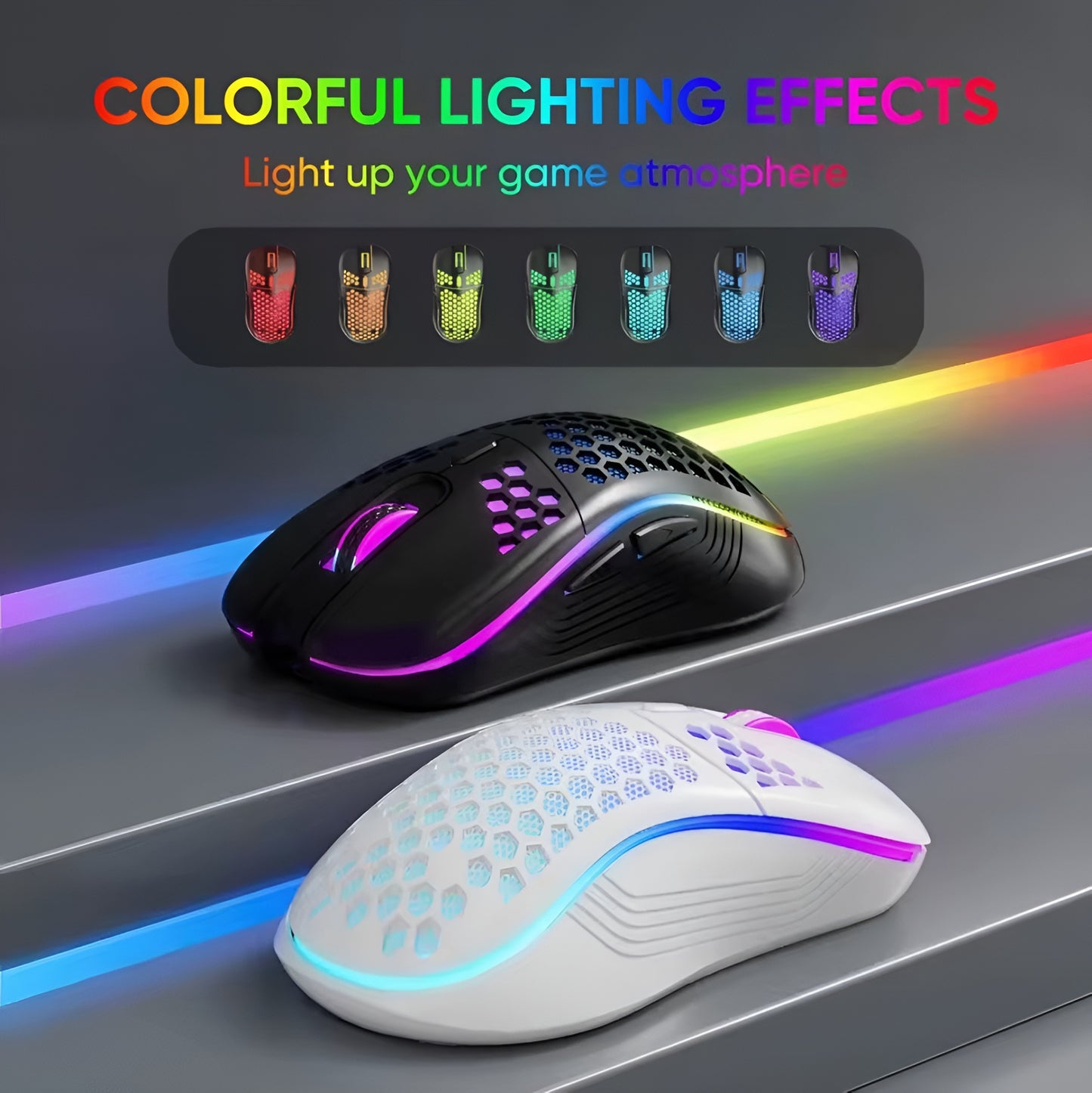 HexFlare – RGB Wireless Gaming Mouse - LitxGaming