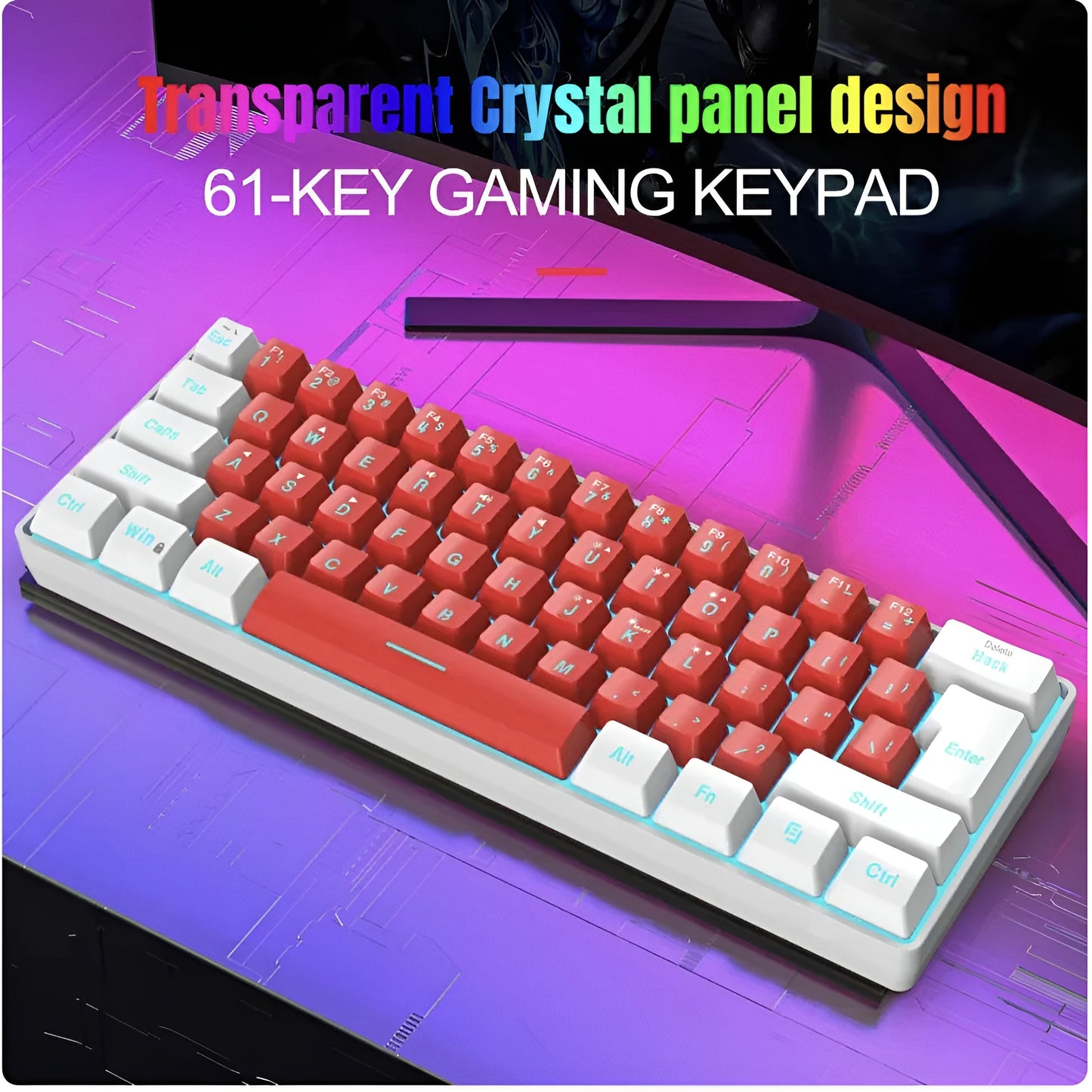 Obsidian Frost – 61-Key RGB Gaming Keyboard - LitxGaming