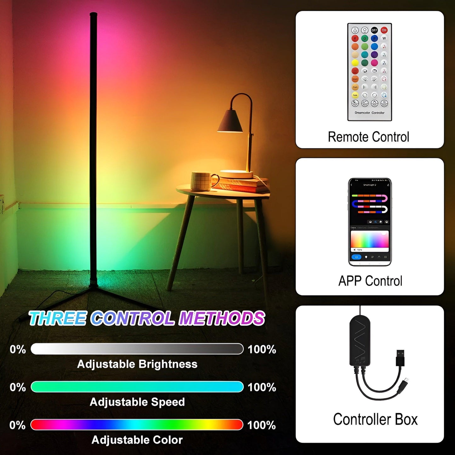 LitxRay ā RGB Corner Floor Lamp - LitxGaming