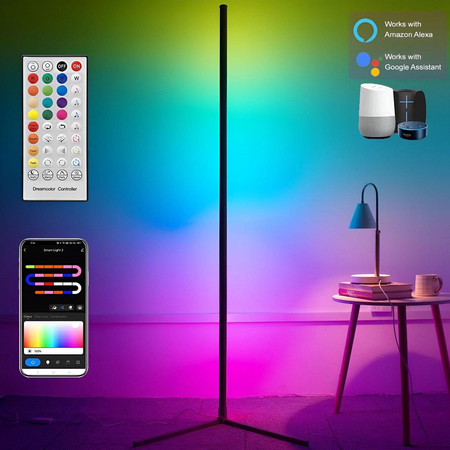 LitxRay ā RGB Corner Floor Lamp - LitxGaming