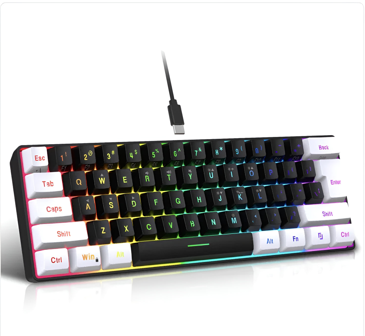 Obsidian Frost – 61-Key RGB Gaming Keyboard - LitxGaming
