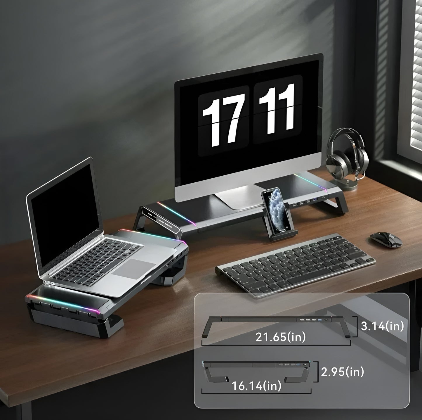 LitxHub RGB Monitor Stand - LitxGaming