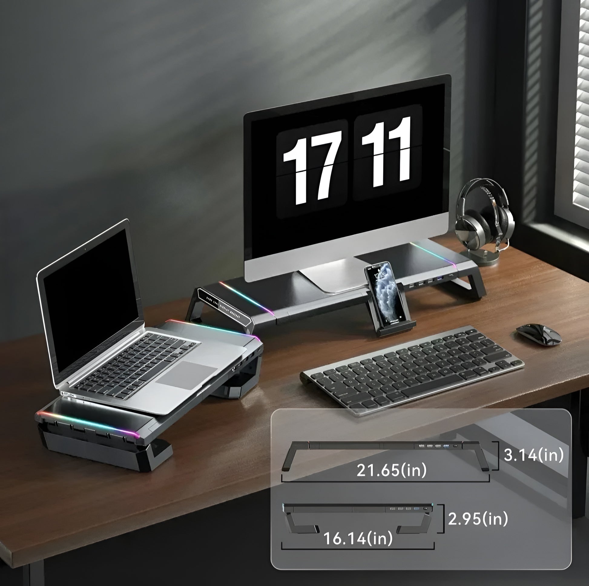 LitxHub RGB Monitor Stand - LitxGaming