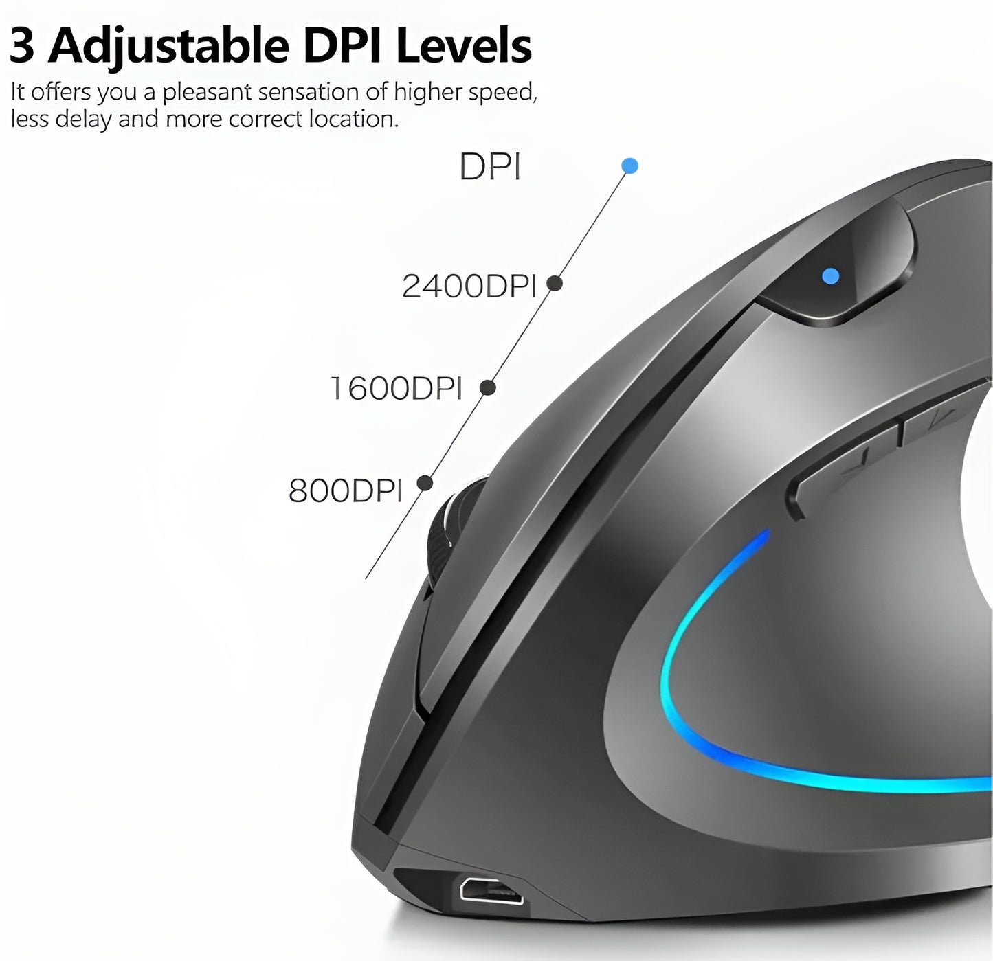 ClutchxPro – Vertical Wireless Mouse - LitxGaming