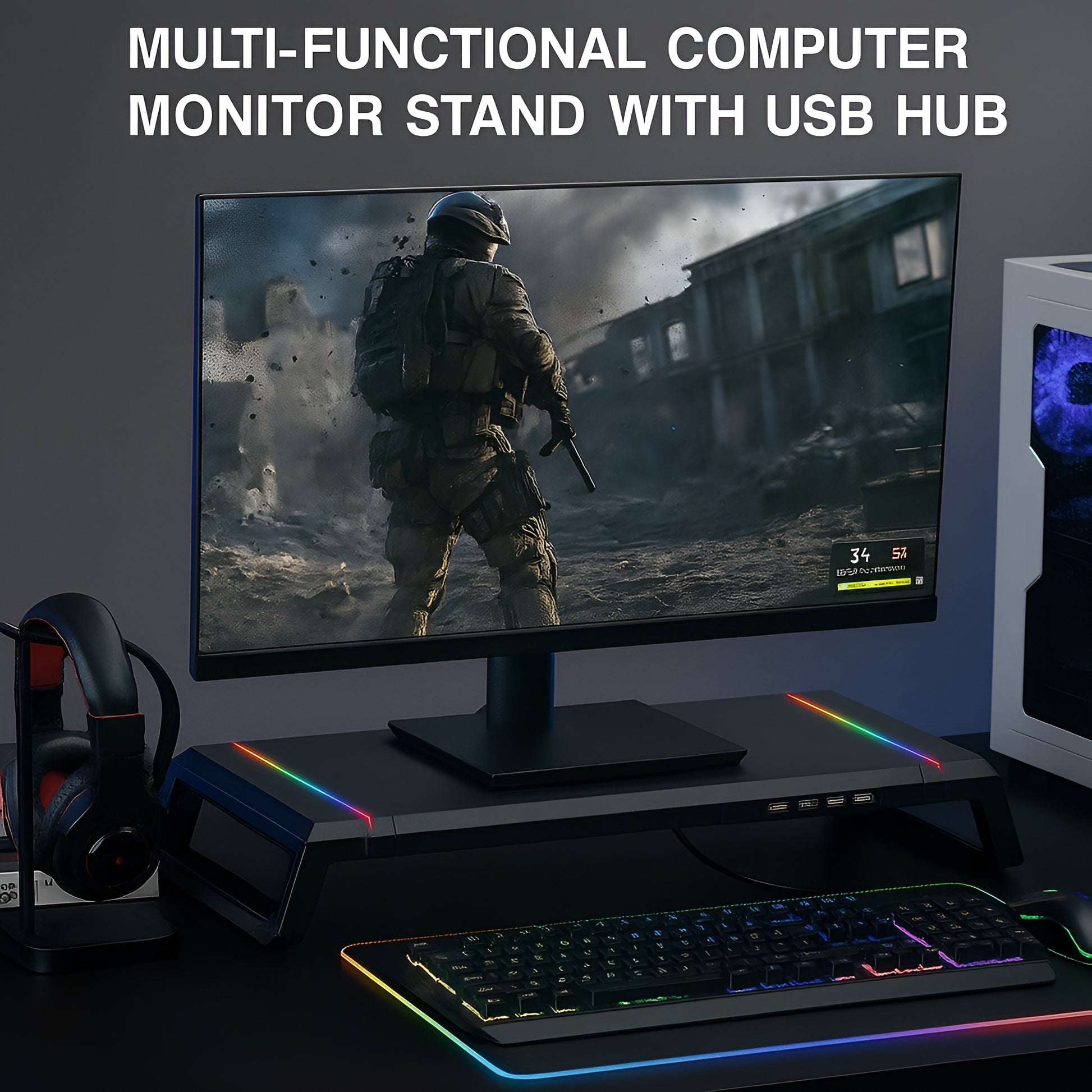 LitxHub RGB Monitor Stand - LitxGaming