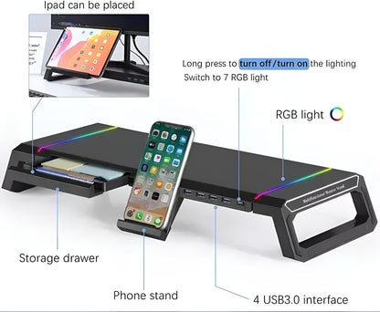 LitxHub RGB Monitor Stand - LitxGaming