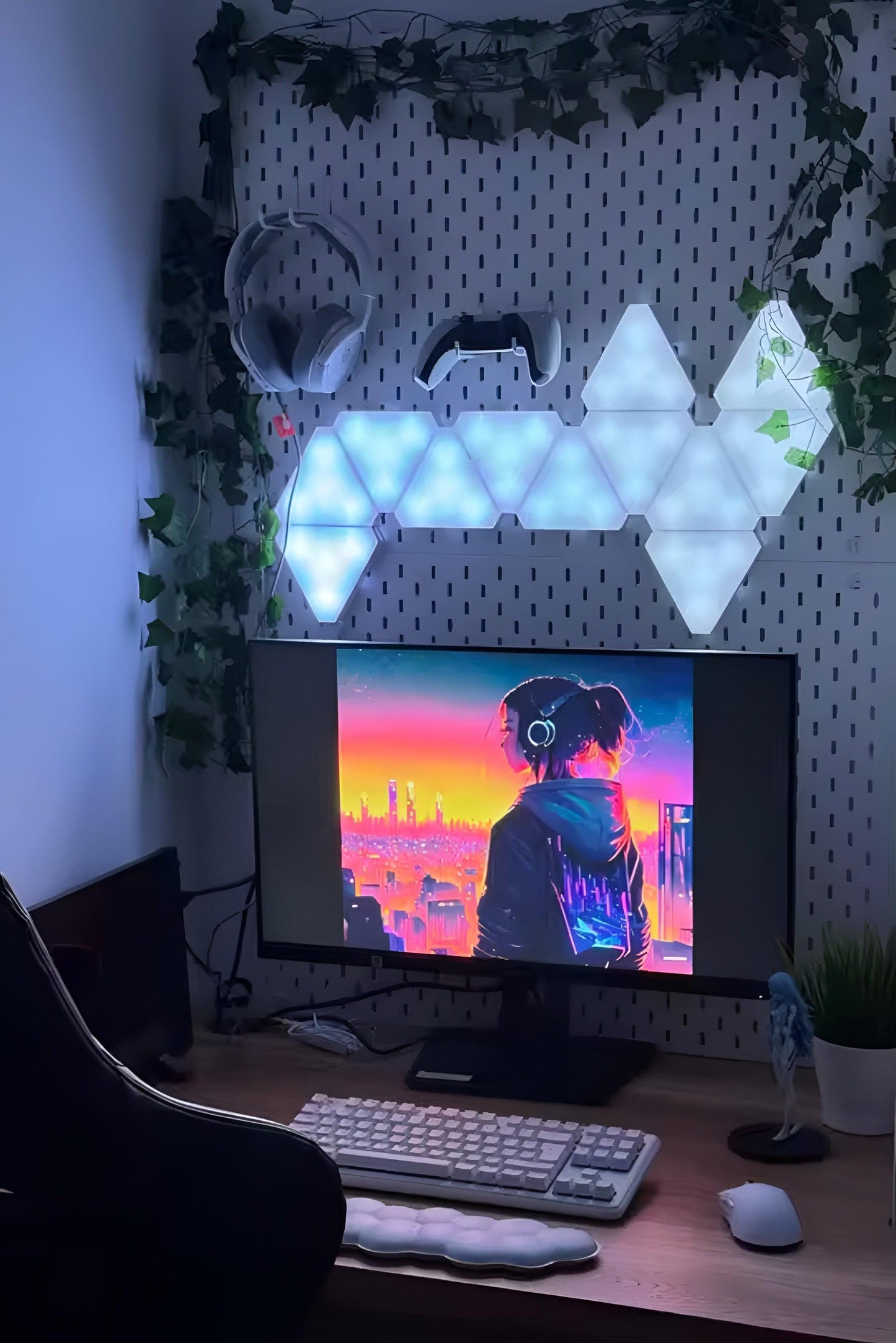 GlowxLink – RGB Wall Lights (10-Piece) - LitxGaming