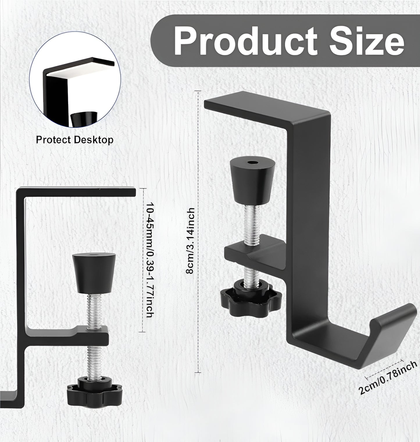 DeskxClamp – Adjustable Hook - LitxGaming