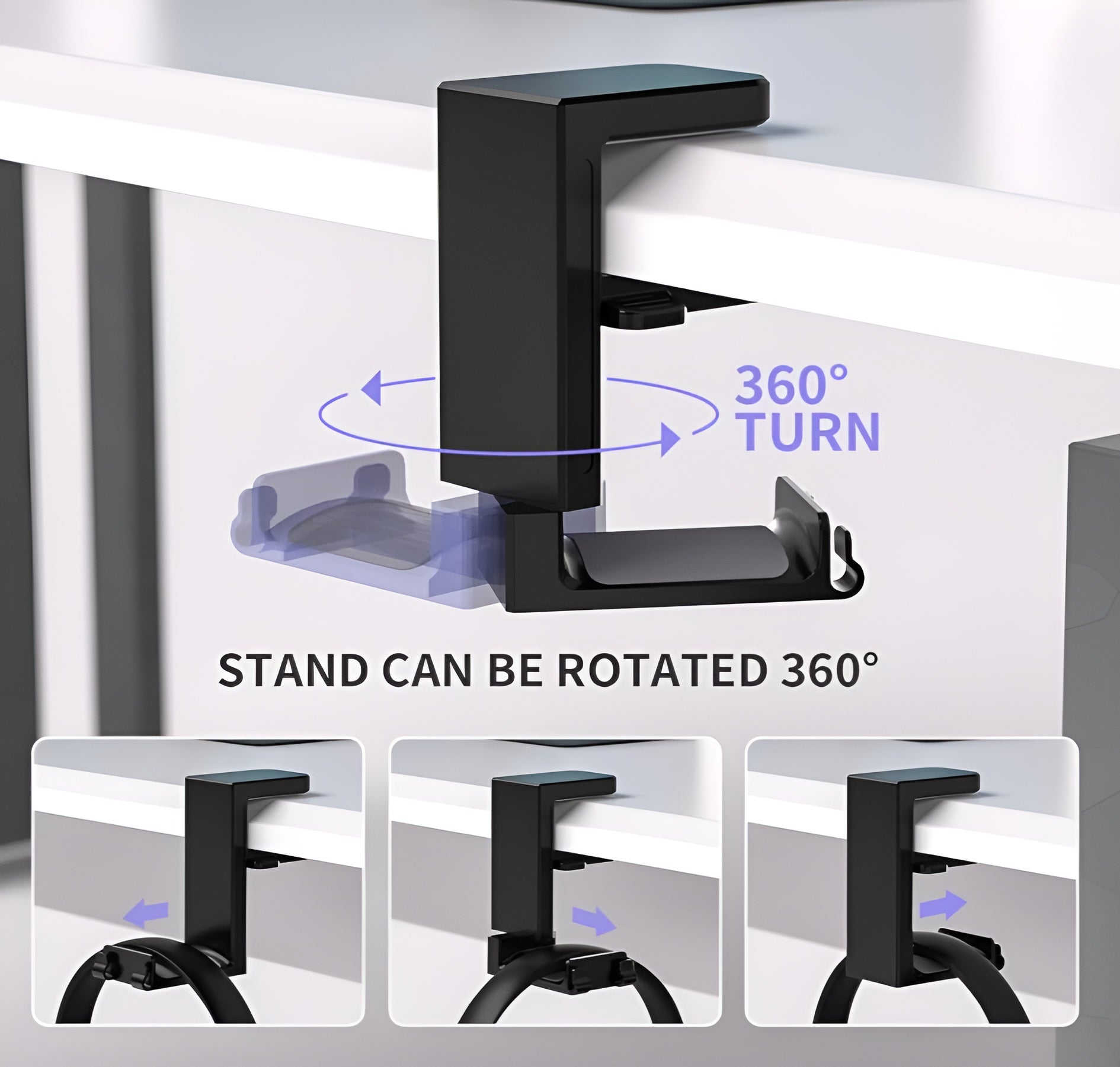 HangxPort – Dual Function Headset Clamp - LitxGaming