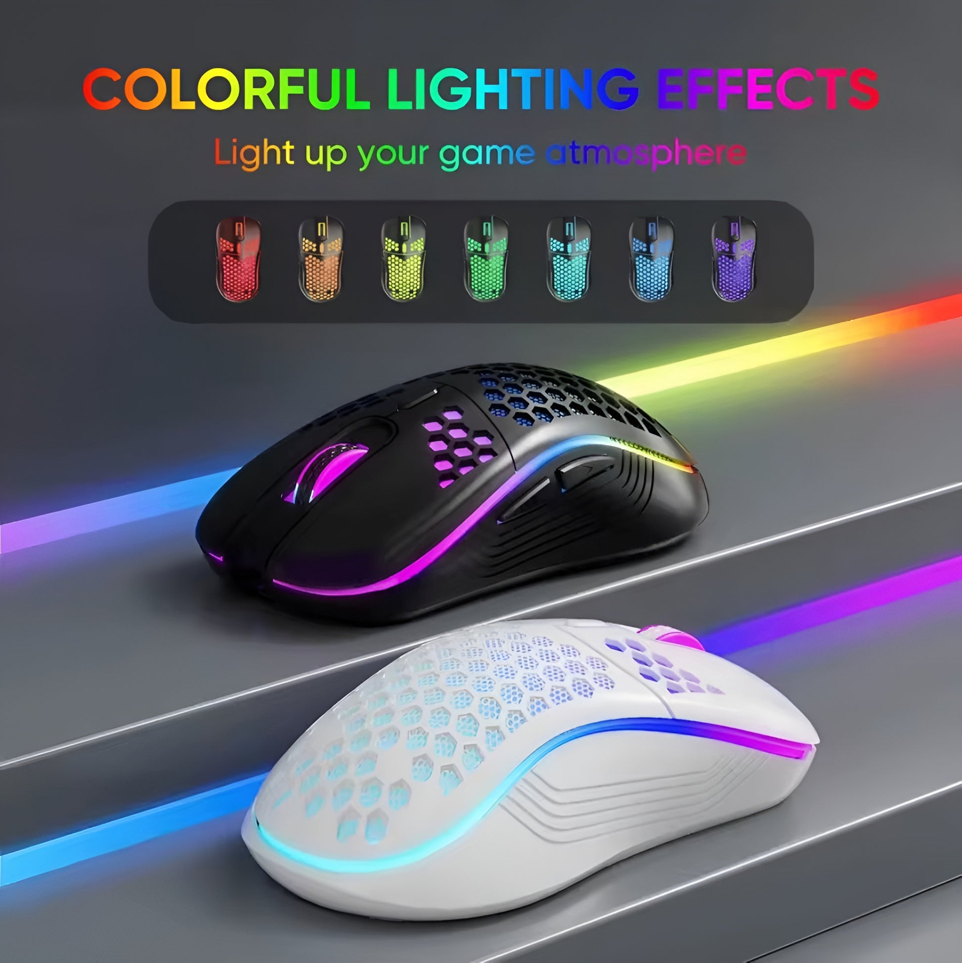 HexFlare – RGB Wireless Gaming Mouse - LitxGaming