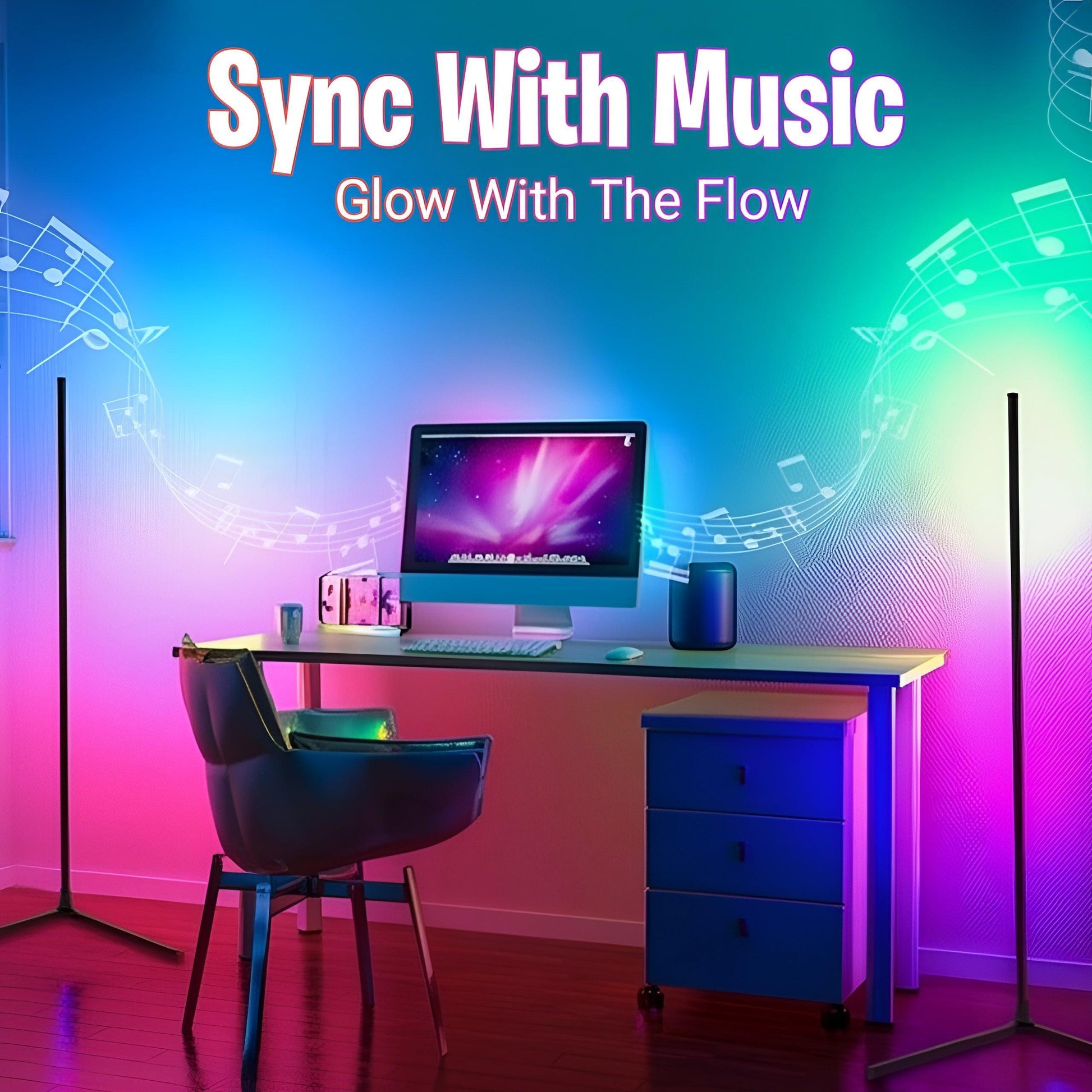 LitxRay – RGB Corner Floor Lamp - LitxGaming